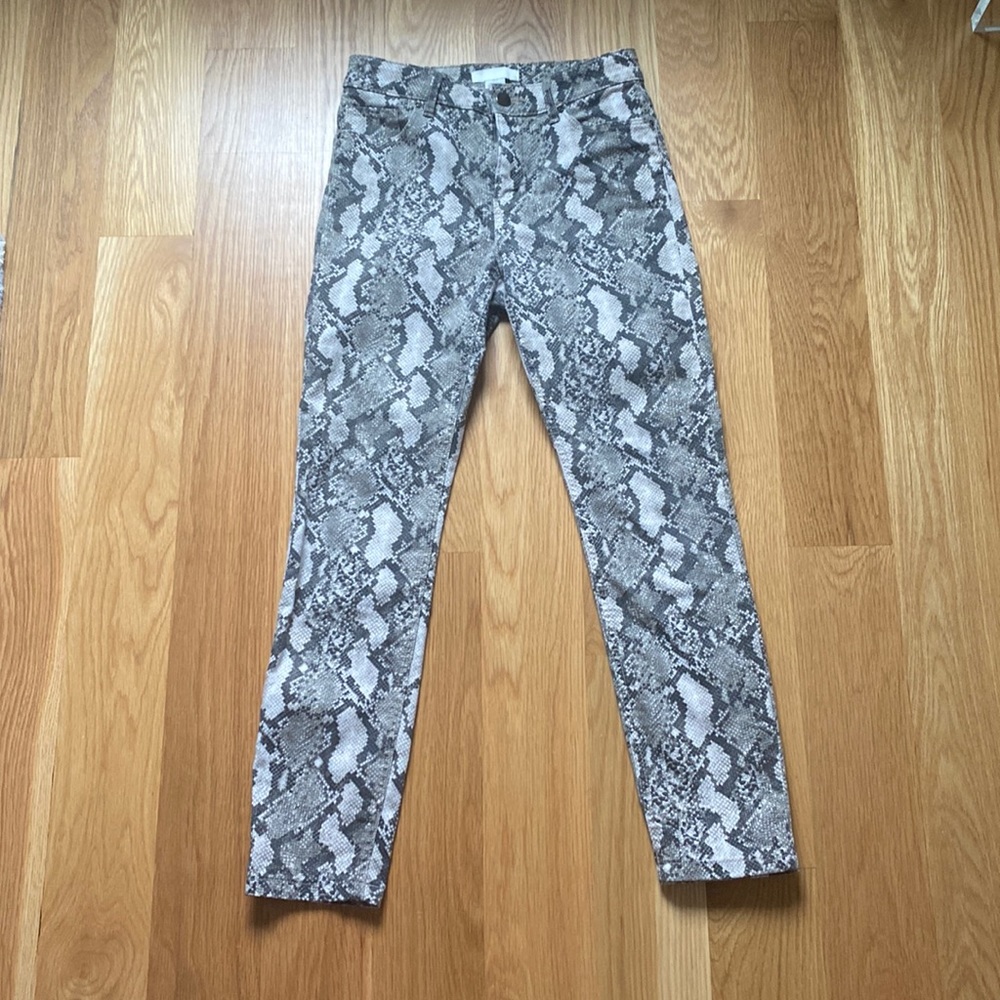 H+M; snakeskin printed pants